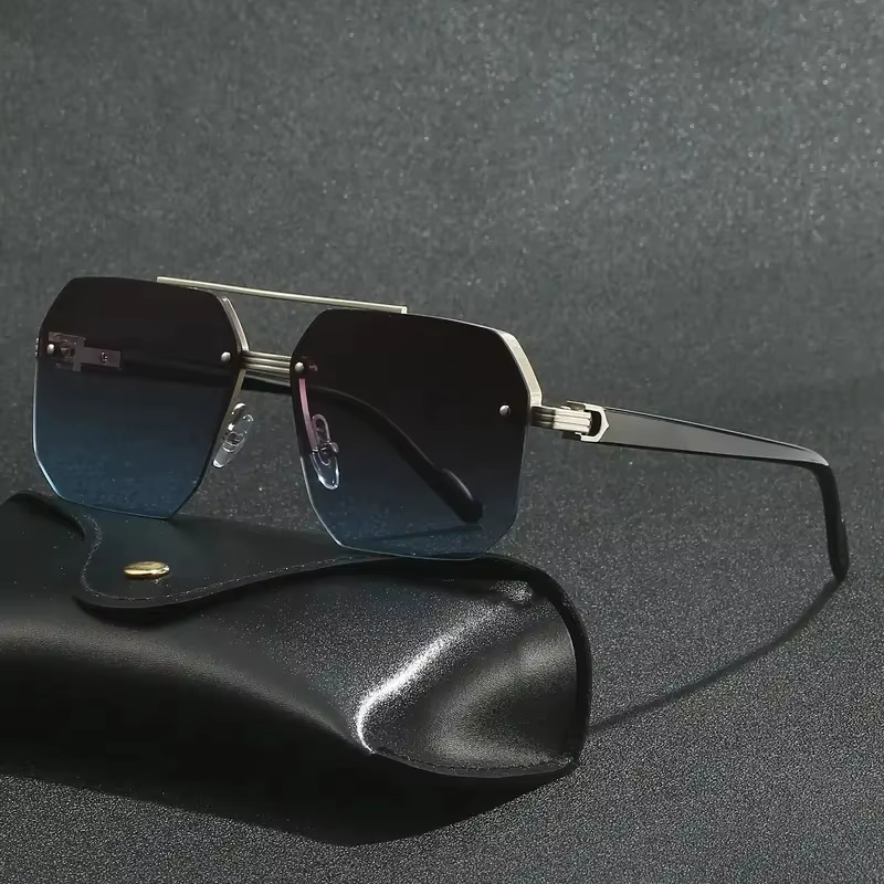 Trendy Aviator Sunglasses for Retro Double Bridge Metal