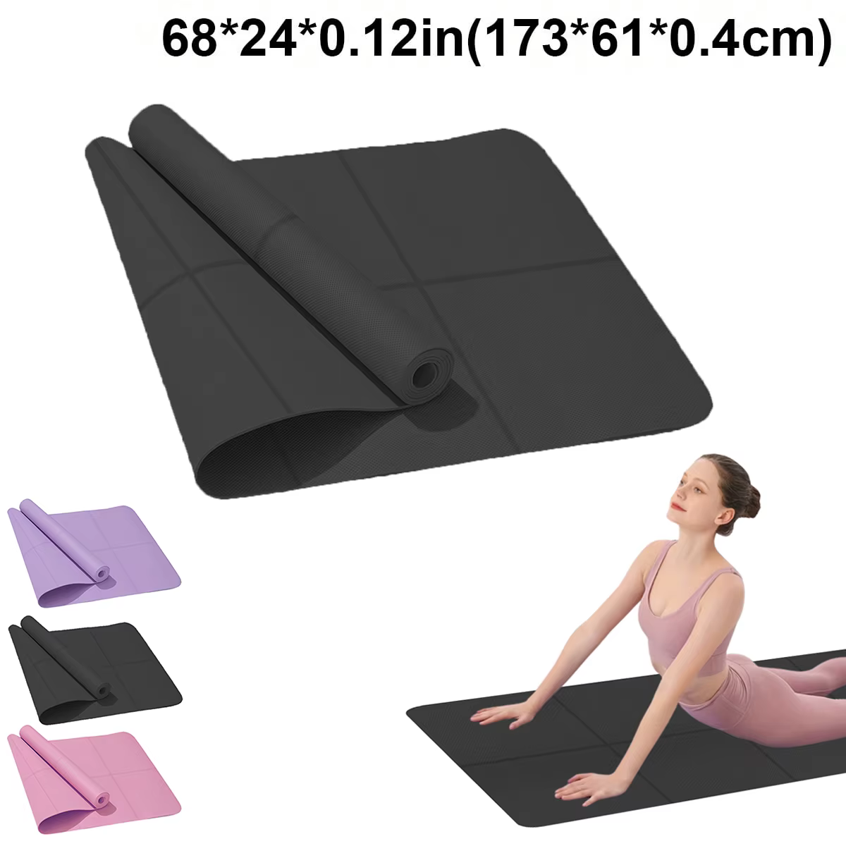 Yoga Mat Sports Fitness Eva Comfortable Foam Thick Yoga Mat