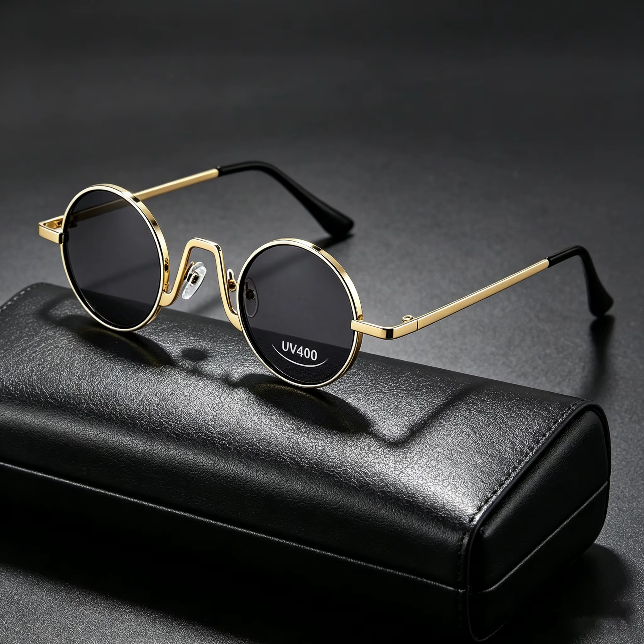 Retro Small Round Sunglasses Women Metal Frame Classic