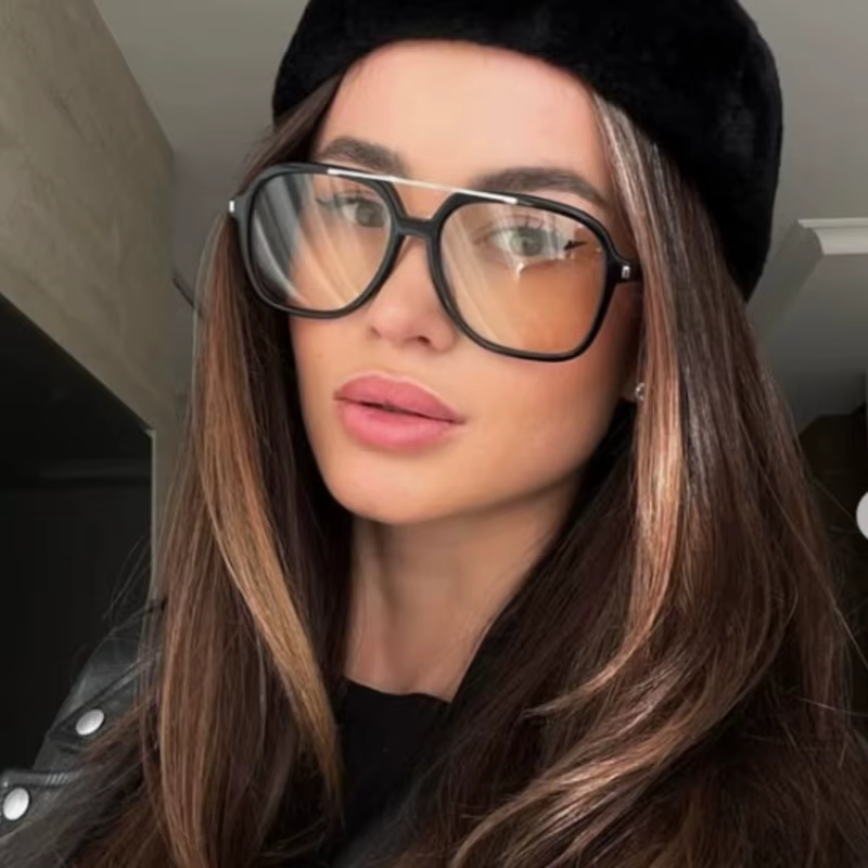 Double Bridge Aviator Sunglasses Women Men Vintage