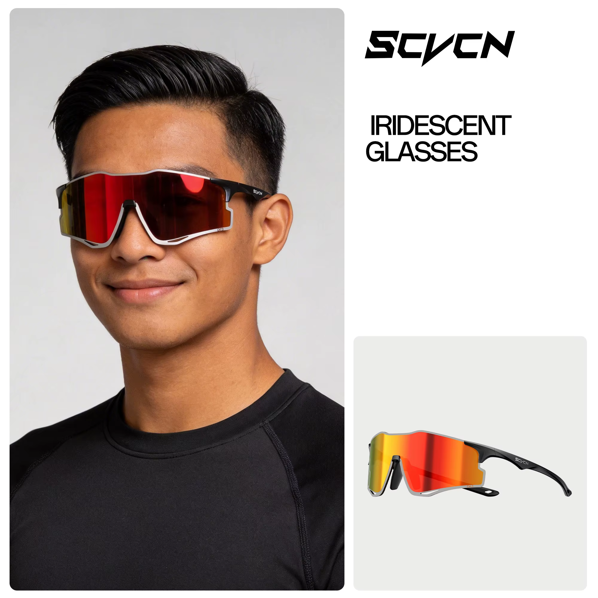 Scvcn Hd Outdoor Cycling Sunglasses Pickball Sports Glasses
