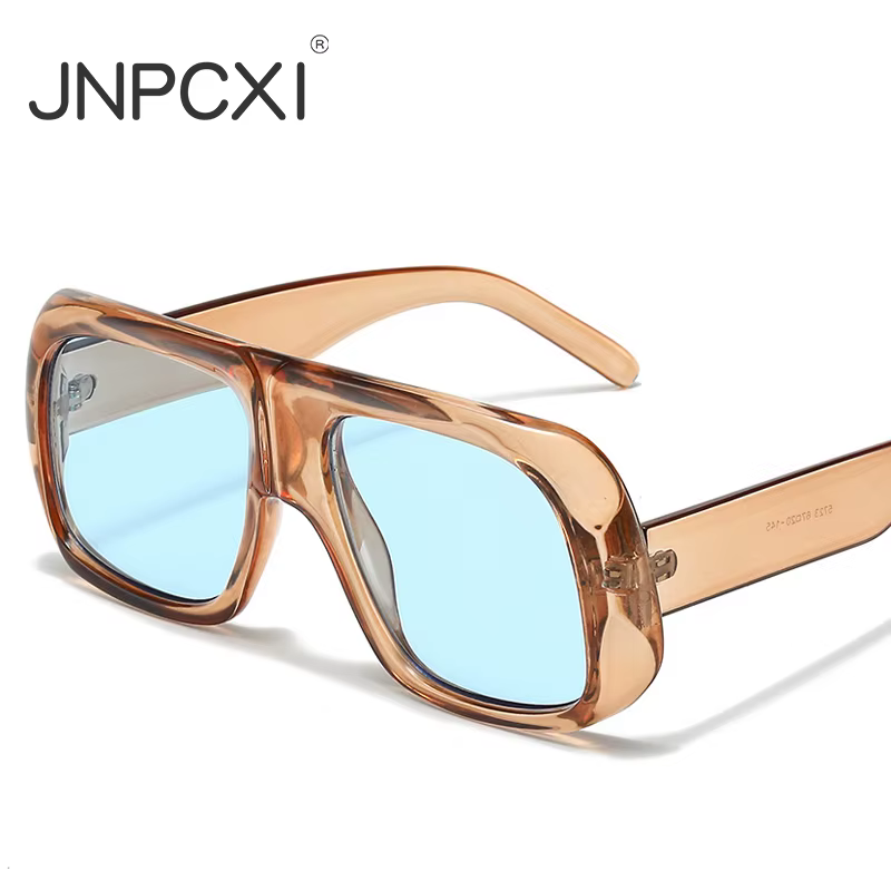 Jnpcxi Candy Color Oversized Square Sunglasses Gradient Sun