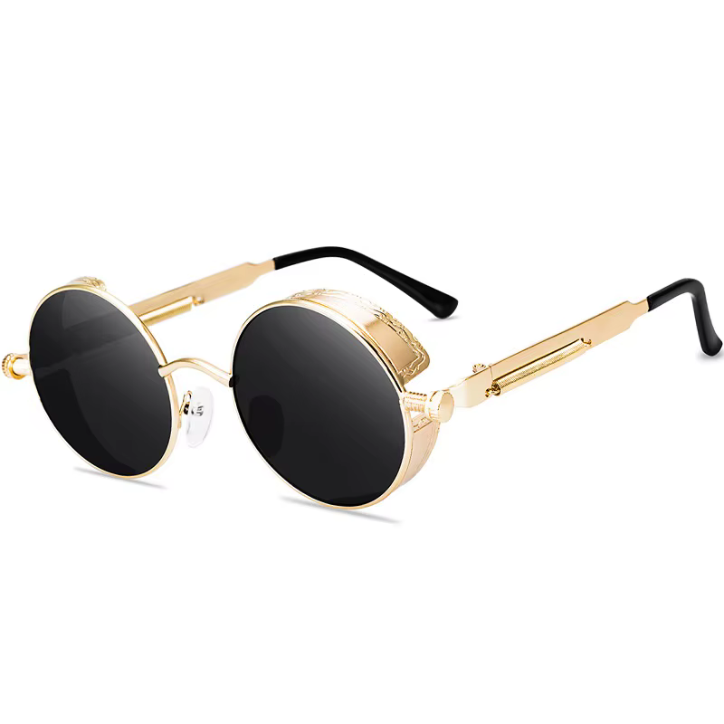 Metal Steam Punk Style Sun Glasses Steampunk Men Retro