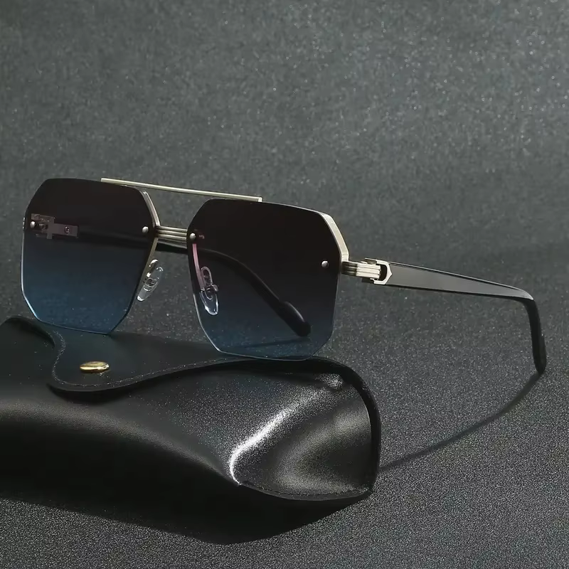 Trendy Aviator Sunglasses for Retro Double Bridge Metal