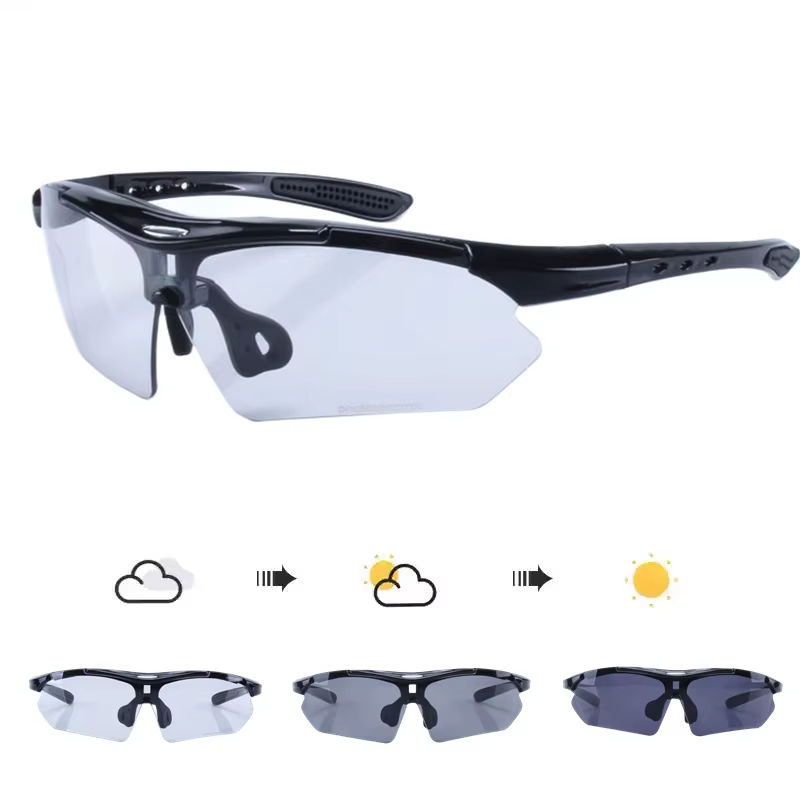 Cycling Photochromic Sunglasses Auto Discoloration Glasses
