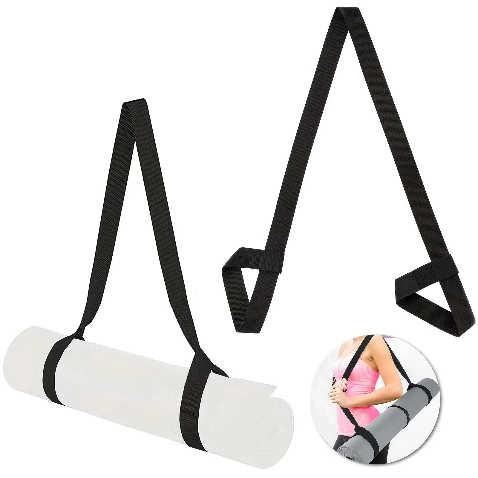 Adjustable Yoga Mat Storage Strap with Thickened Carrier