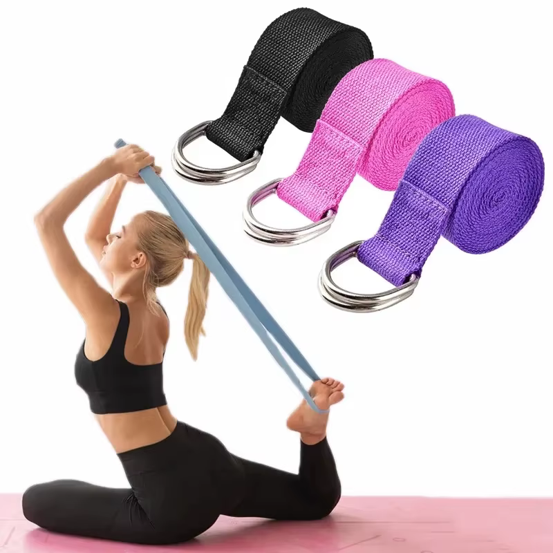 Yoga Strap Cotton Exercise Yoga Belt Adjustable Woven