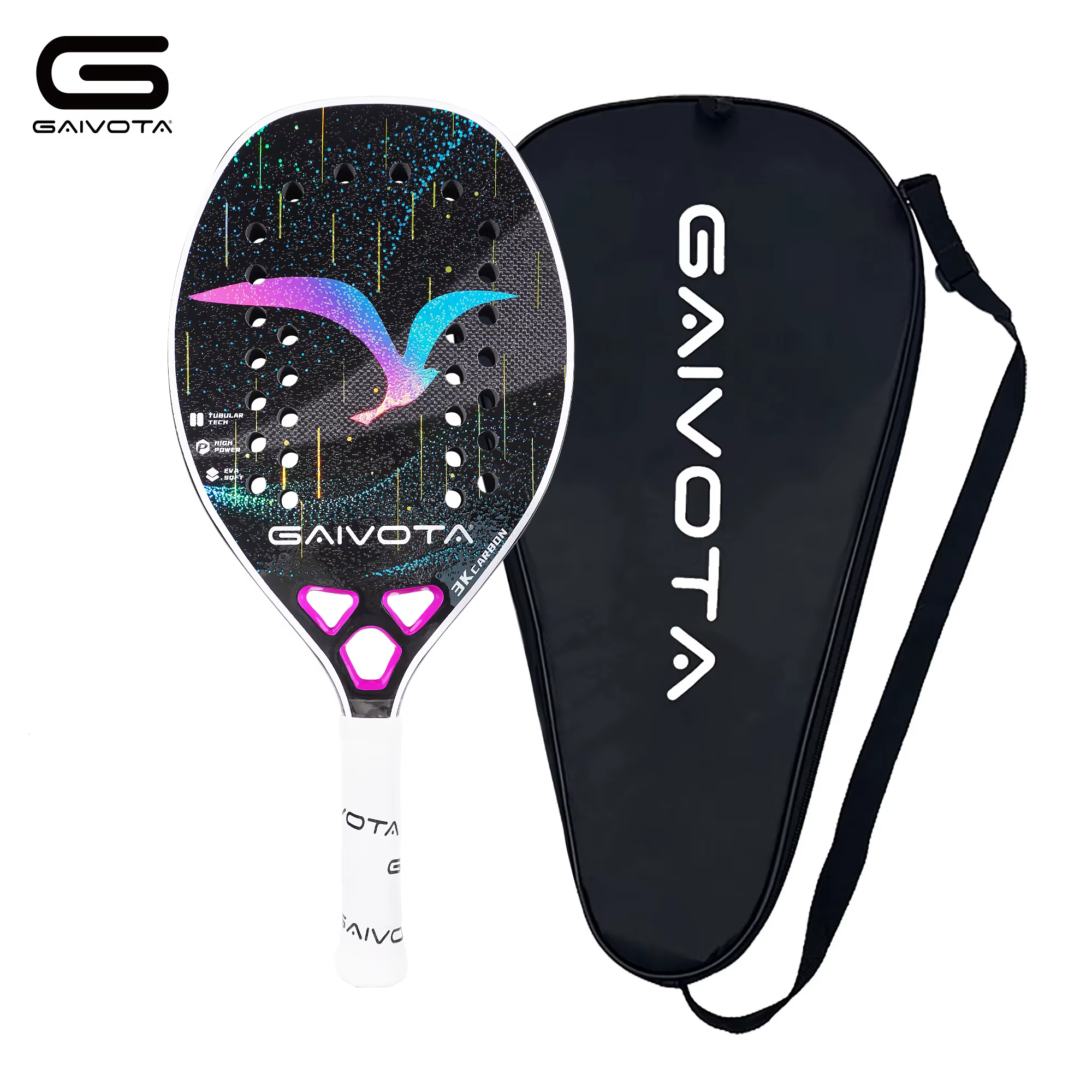 Gaivota Carbon Fiber Beach Tennis Racket 3k+backpack