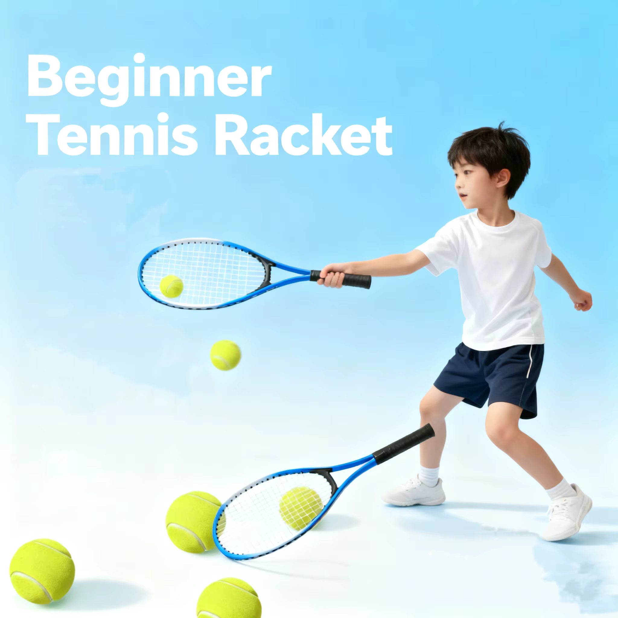 Red Blue Child Tennis Racket Training Professional Tennis