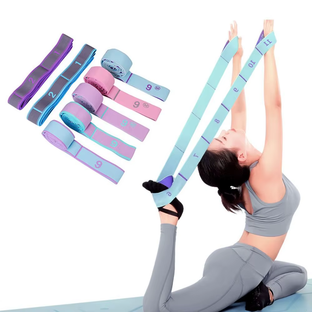 Multi-functional Elastic Yoga Stretching Belt Digital