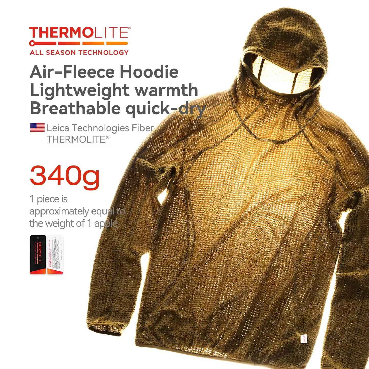 Thermolite® Hooded Sweatshirt: Winter Lightweight & Warm