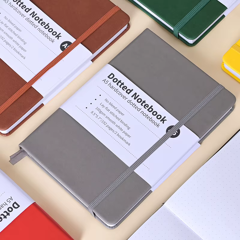 A5 Notebook Pages Classic Journal Dotted Paper Hard Cover