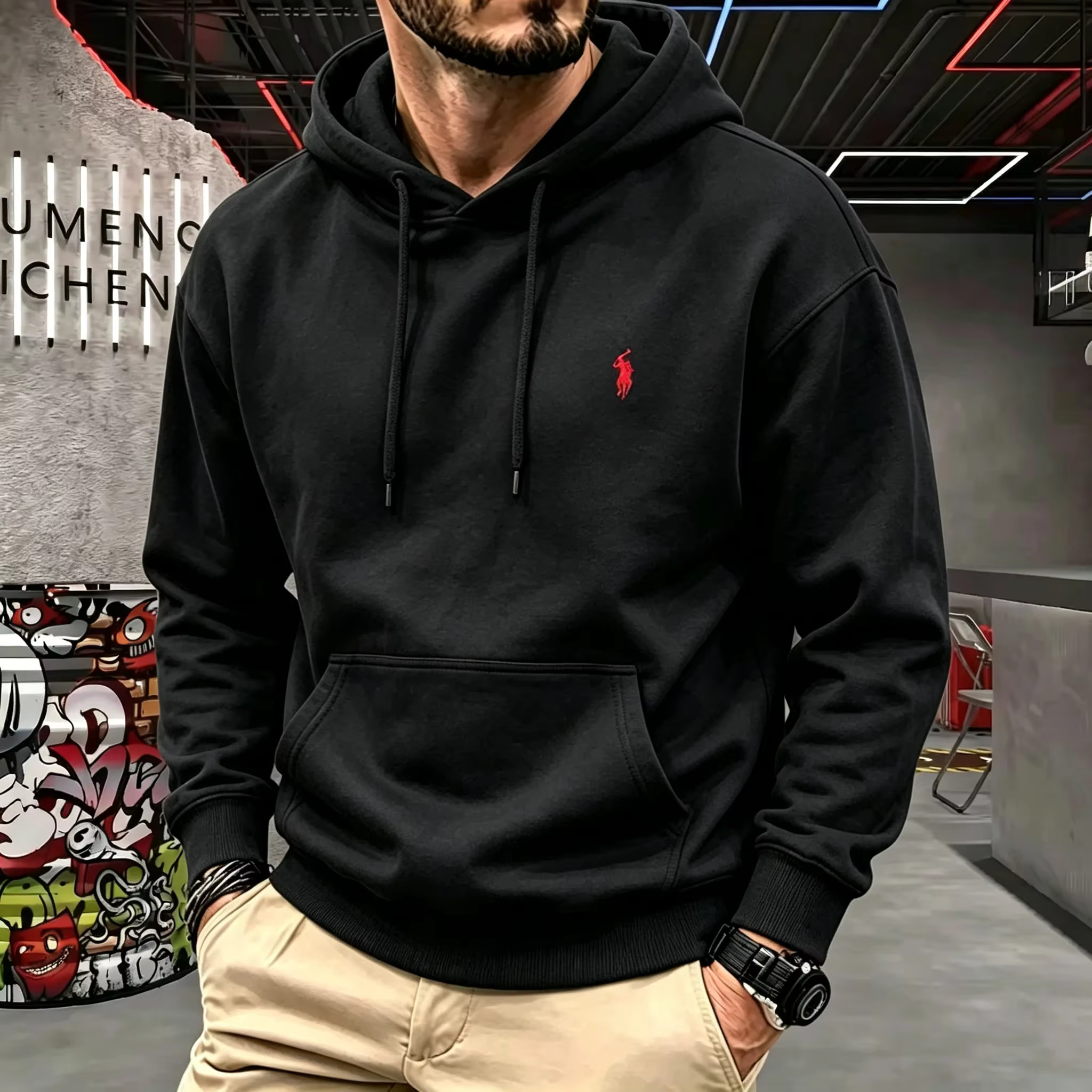 Hoodie Autumn Winter High Grade Warm Sweatshirt Male Daily