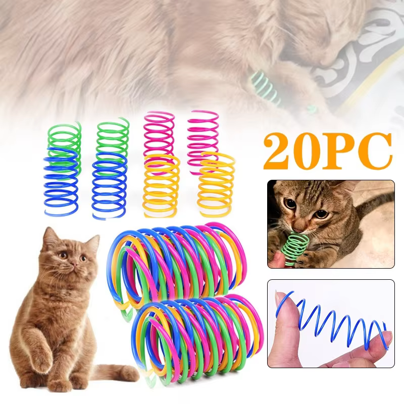 Kitten Coil Spiral Springs Cat Toys Interactive Gauge Cat